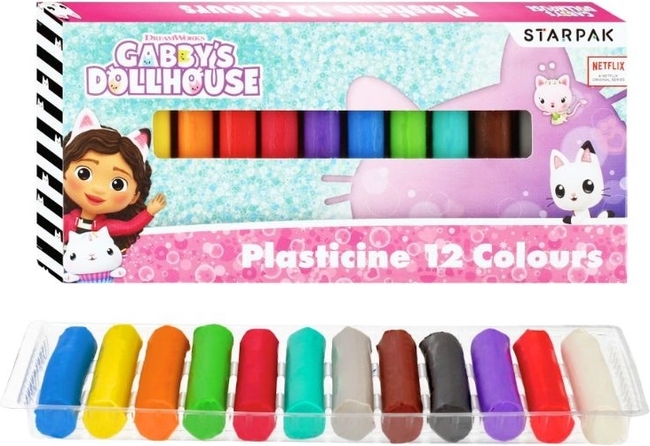 Plastilina 12 farver GABBY'S DOLLHOUSE STARPAK