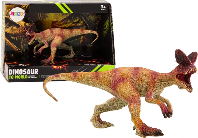 Samlingsfigur af dinosauren dilophosaurus, rød, 1 stk.