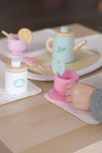 Træ-tekop-sæt Teatime