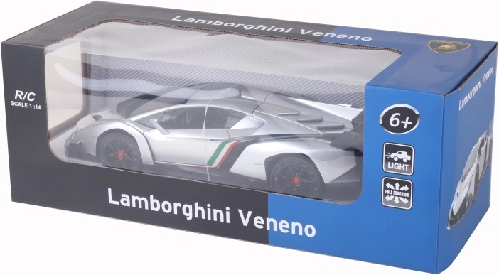 RC-bil Lamborghini Veneno 1:14 sølv eller grøn