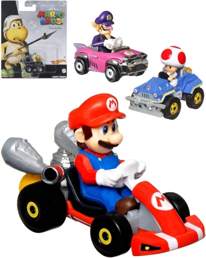 Mattel Hot Wheels Mario Kart metalbil med figur – 1 stk.