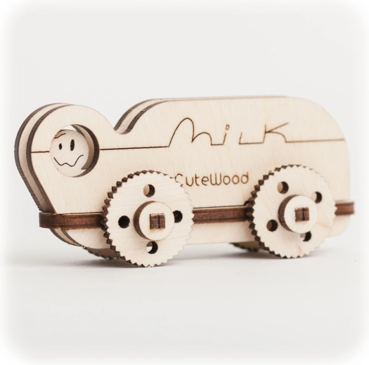CuteWood træ 3D-puslespil mælketruck