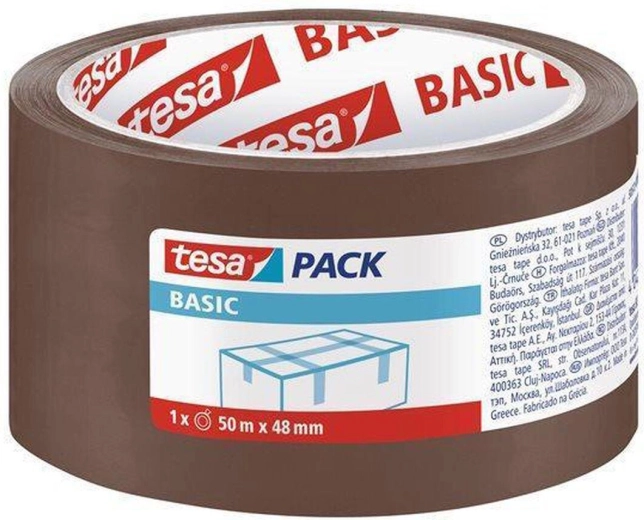 Pakketape 48 mm × 50 m brun Tesa