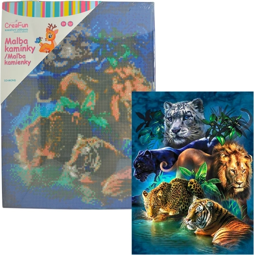 Diamantmaling – skildpadder 30 × 40 cm