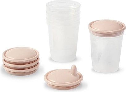 Praktiske 200 ml-portioner og stabelbart design