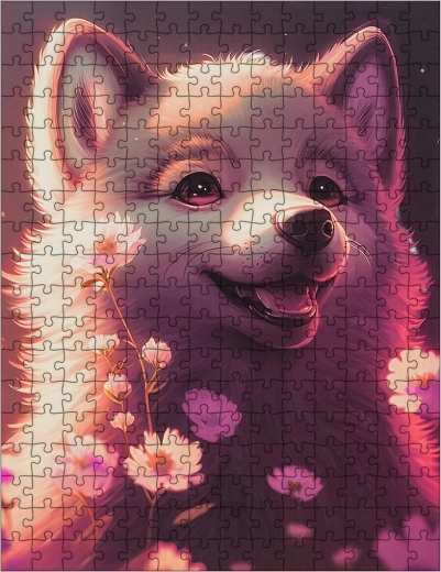 Puslespil med hund, 300 brikker