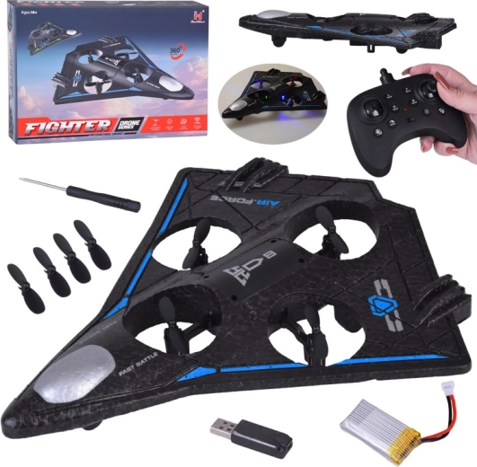 Let RC-drone med LED-effekter og 360° akrobatik