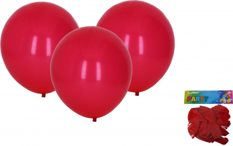 Røde oppustelige balloner 30 cm - sæt med 10 stk.