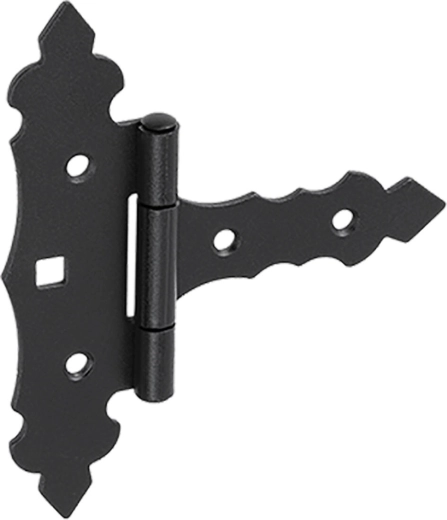 Dekorativ hængsel sort 75 × 35 × 130 × 2 mm