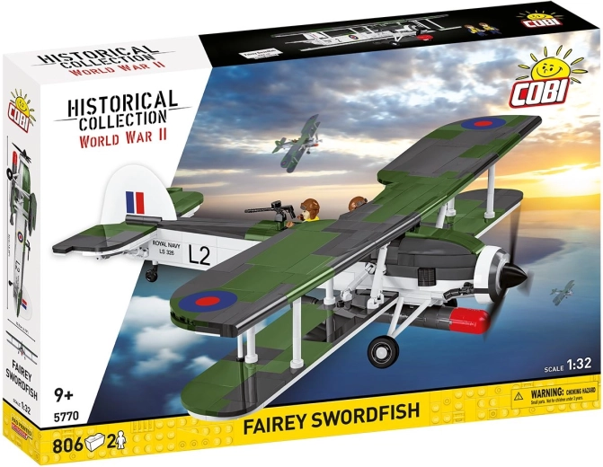Cobi WWII Fairey Swordfish byggesæt fly 1:32 (806 dele, 2 figurer)
