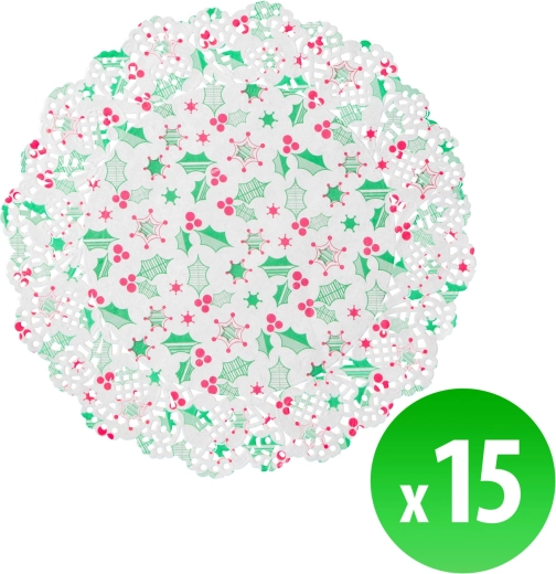 Julepapirserviet under tallerken 21,5 cm - 1 stk.