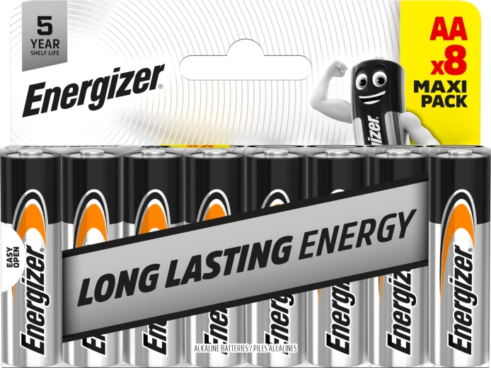 Energizer Everyday AA alkaliske batterier 8 stk.