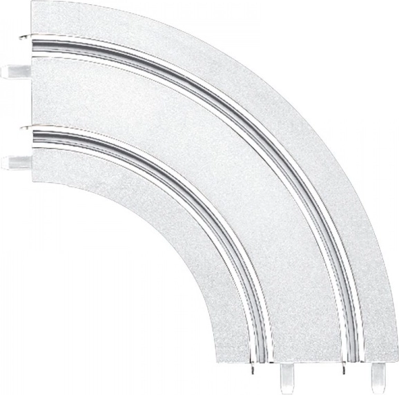 sving 1/90° sne/is til racerbane Carrera GO!!!, GO!!! Plus og Digital 143 (2 stk)