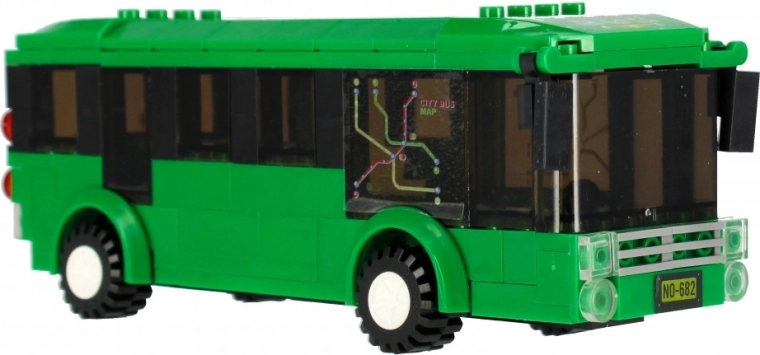 Realistisk bybus fuld af detaljer