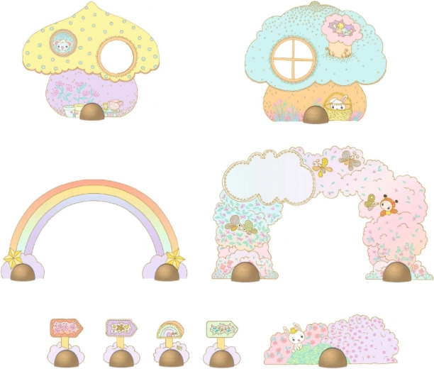 Standere og dekorationer til historiefortællende leg