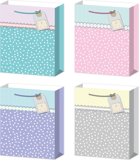 Gavepose L pastel med bobler