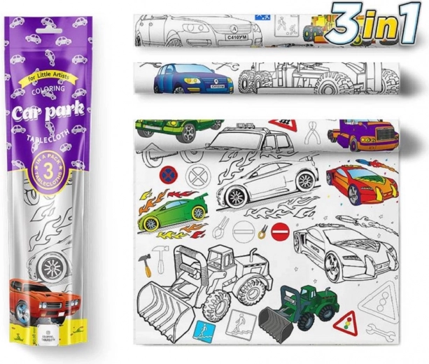 Pexi maleark til børn - Biler