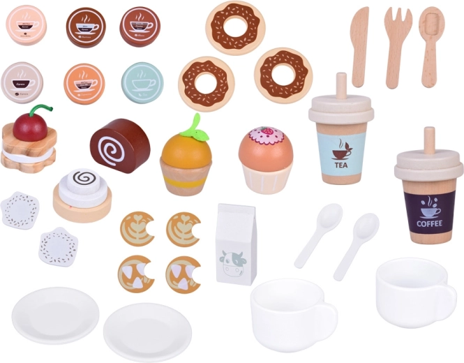 Komplet café med to-go-kopper og mælk