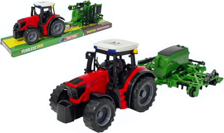 Traktor med såmaskine