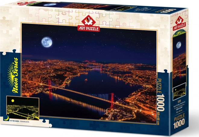 Lysende puslespil Tre Bosporusbroer - Art Puzzle Neon