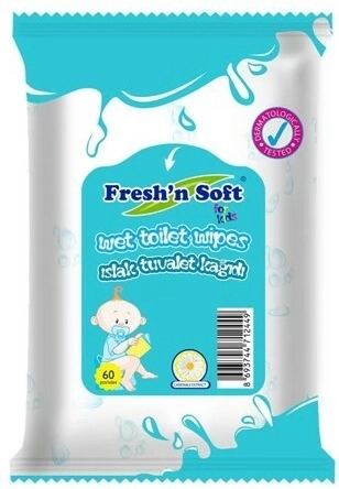 Fresh 'n soft vådt toiletpapir til børn, vegansk, 60 stk.