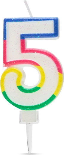 Lagkagelys tallet 5