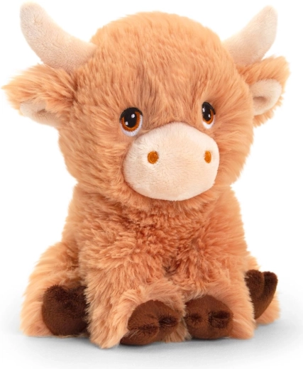 Keel toys Keeleco højlandskvæg øko bamse 18 cm
