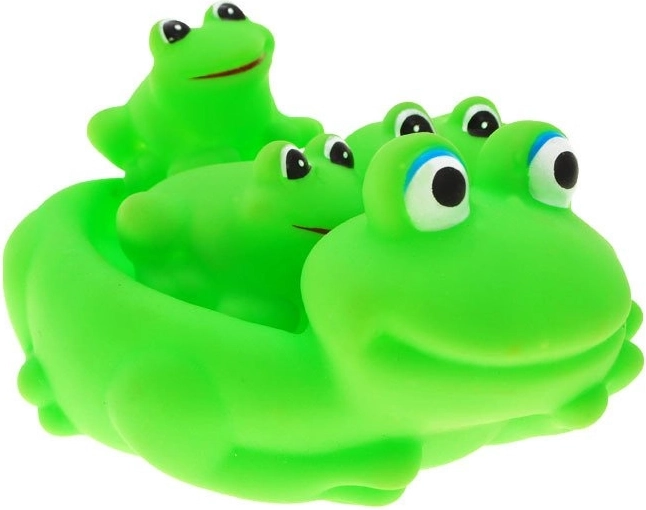 Sæt med 4 frøer til bad og pool