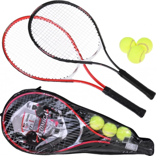 Tennissæt - 2 ketsjere og 3 bolde med etui