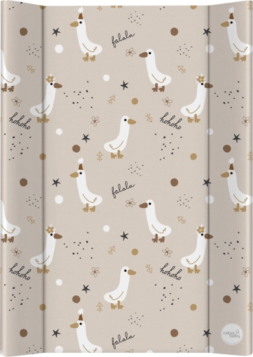 Ceba Baby blød puslepude med profil (2-kantet) 50 × 70 cm Basic Crazy Ducks