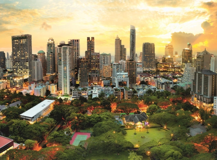 Puslespil Solnedgang i Bangkok 3000 brikker