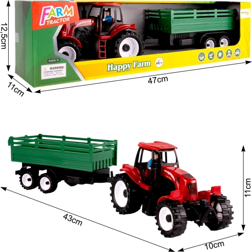 Traktor med trailer 43 cm