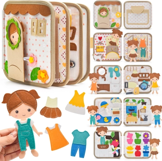2Kids Toys sensorisk busy book – hus med dukke