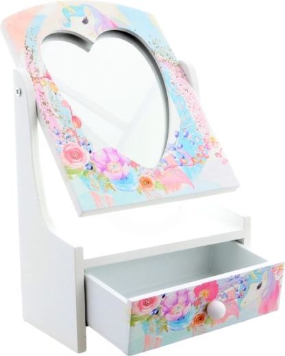 Hjerteformet spejl til små pyntedronninger