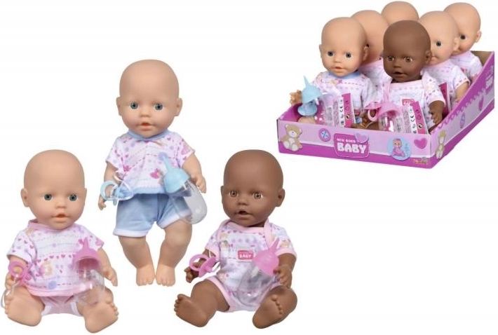 Nyfødt babydukke - drikker og tisser 30 cm