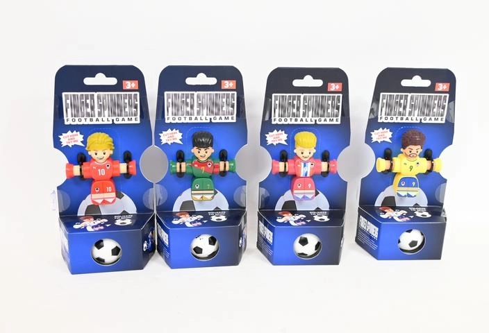 Finger spinners bordfodbold – fodboldspillerfigur med bold