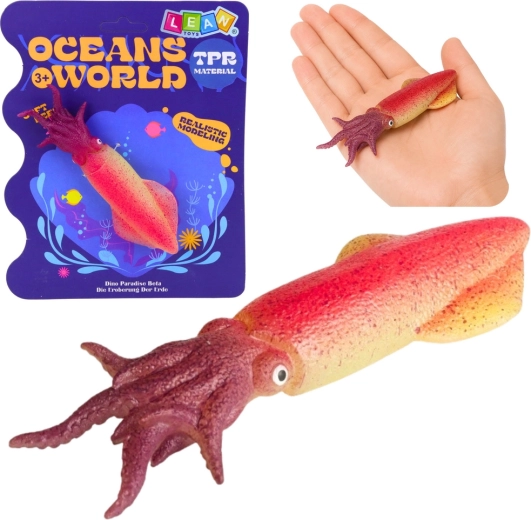 Realistisk gummifigur af blæksprutte 14 cm