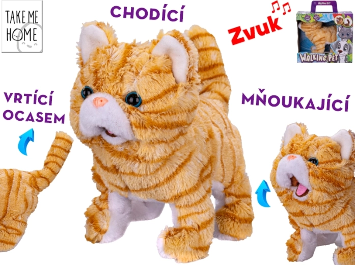 Interaktiv plysbamsekat 21 cm Take Me Home