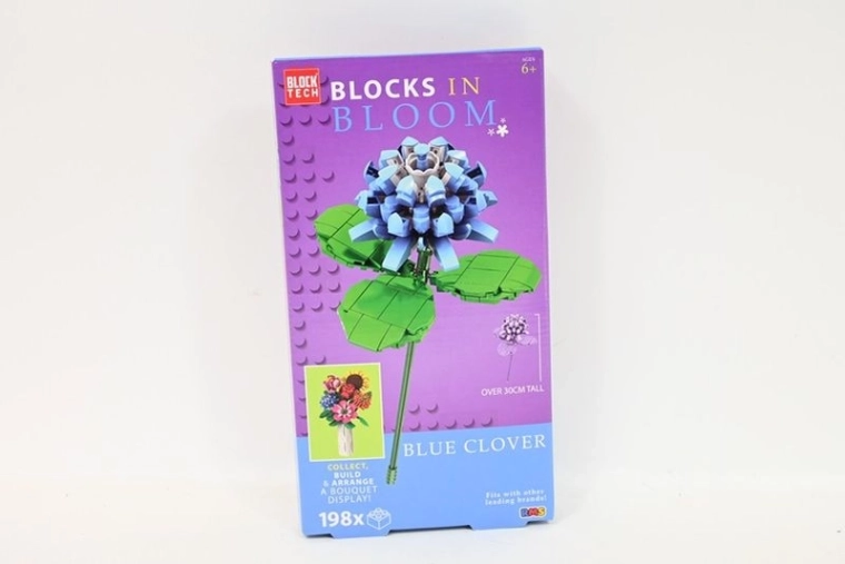 Byggesæt: kløverblomst i blomst – blå