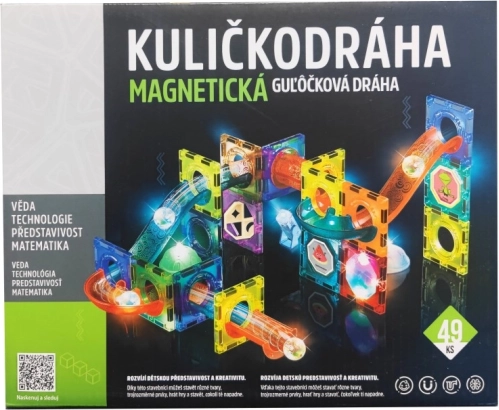 Magnetisk Kuglebane med Lys 49 stk