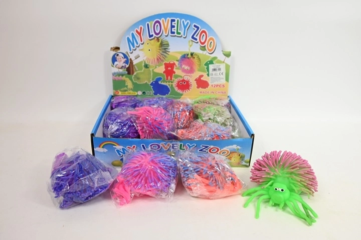 Gummiedderkop 14 cm med lys