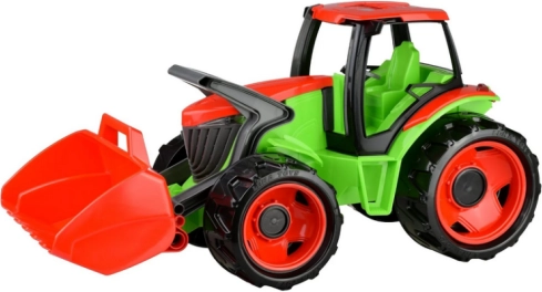 Traktor med skovl i blå-grå
