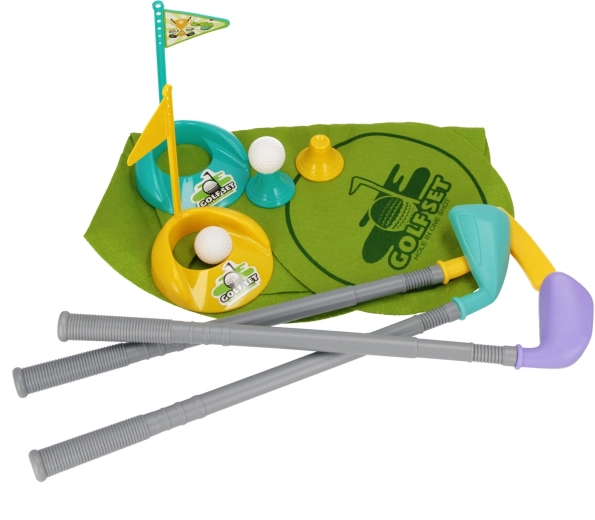 Komplet udstyr til børne-minigolf