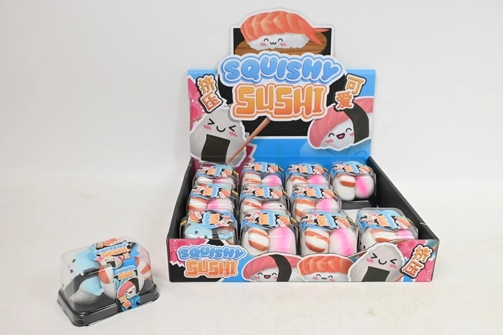 Sushi squishy antistresslegetøj i æske (3 stk.)