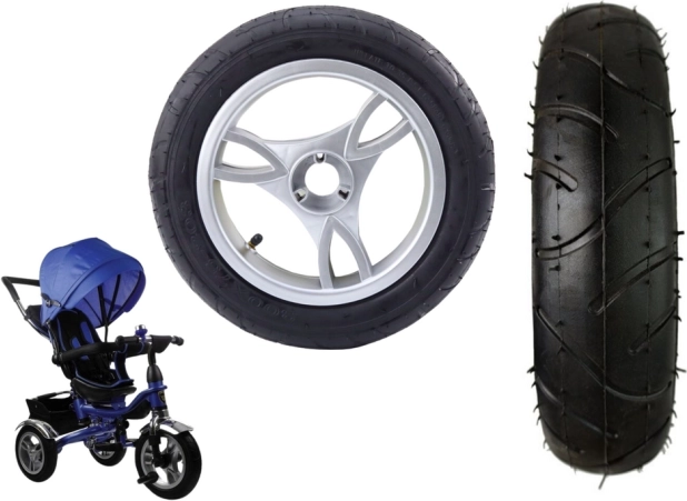 Plastisk forhjul med oppusteligt gummidæk PRO600
