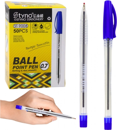 Kuglepen med blå refill 0,7 mm