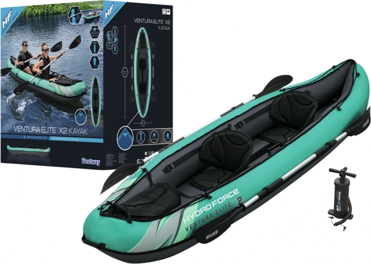 Oppustelig kajak til 2 personer HYDRO-FORCE Ventura Elite X2 med årer