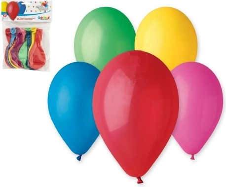 Oppustelige balloner 11" 12cm 10 stk. karnevalsæt