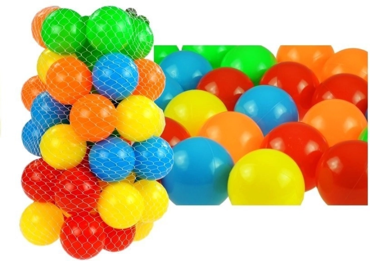 Tørre boldhavskugler i net 50 stk 7 cm