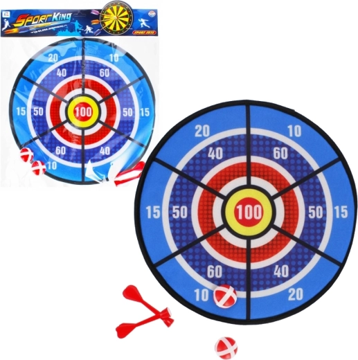 Børnedartskive med velcro med pile og bolde